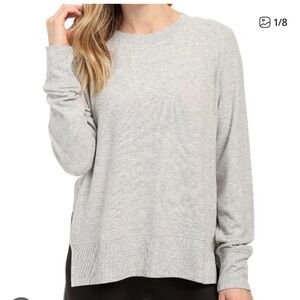 ALO Yoga Glimpse Light Gray Long Sleeve Top